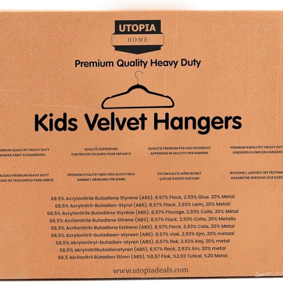 50 Pack Ultra-Slim Grey Velvet Hangers - 11 Inch Non-Slip Kids Closet Solution - Picture 11 of 12